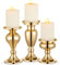 Sziqiqi 3er Set Kerzenleuchter Kerzenständer Schwarz Vintage Kerzenhalter Windlichthalter aus Metall Kerzenhalter für Stumpenkerzen, Kerzenständer Dekoration für Hochzeit Party, Gold