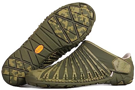 Vibram Furoshiki EVO Men- Herren Barfußschuh/Wickelschuh mit Neuer Rutschfester und gepolsterter EVO-Sohle, Size:43 EU, Color:Marble Olive