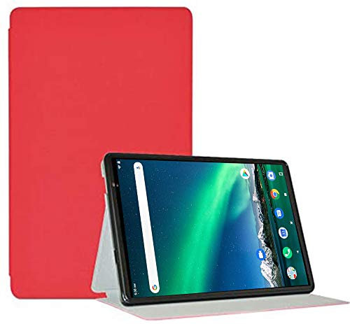 RLTech Cover Custodia per TOSCIDO P101, Ultra Sottile Smart Case con Funzione di Supporto Custodia Rigida per TOSCIDO P101 10 Pollici, Rosso
