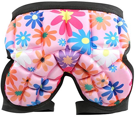 Keenso Protector de Cadera para niños, Almohadilla de protección de Cadera para niños Transpirable, Equipo Protector de Patinaje sobre Hielo para niños, Protector de Cadera para Esquiar