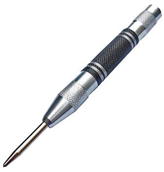 Punzone centrali automatiche a molla Mark Center Punch Tool, Punteruolo Punzonatrice per la lavorazione del legno Punzone (1 pz)