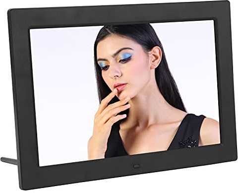 VBESTLIFE Cadre Photo Numérique 12 Pouces, Cadres Photo électroniques de Résolution 1280x800 pour la Décoration de la Maison, Prise en Charge de la Lecture MP3/MP4/image, pour la