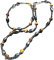 Magnetisches Hämatit und Tigerauge Perlenhalskette Armband für Herren – Mala Neckless – Schmuck-Set (M)