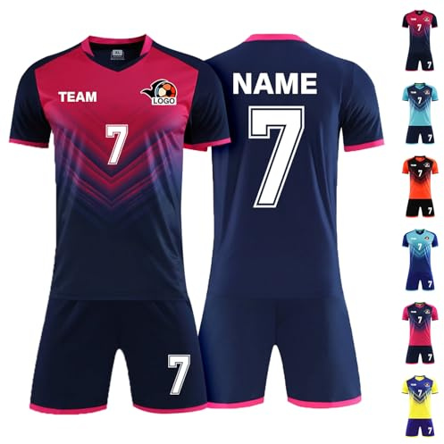 LAIFU Trikot Kinder Männer Jungen Personalisierte Benutzerdefiniert Trikot Jeder Name Nummer Team Logo