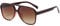 YAMEIZE Gafas de sol rectangulares retro visión nocturna para mujeres hombres gafas de protección UV400 cuadradas de doble puente para conducción, Leopardo Rojo Té