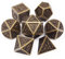 Haxtec DND Metal Dice Set 7PCS D&D Metall Würfel of D20 D12 D10 D8 D6 D4 for Dungeons and Dragons RPG Dice Games-Antique Bronze Dice