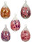 Lauschaer Glas Ostereier aus Glas mit Granulat Verschiedene Größen und Sets mundgeblasen handgeformt (5, opalrosa mit 5 Farben)