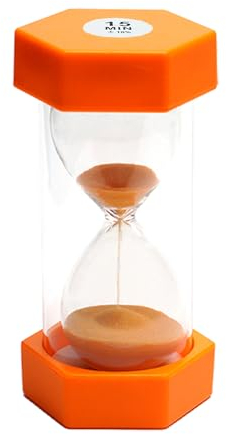 Sablier à minuterie, Sablier Enfant, Minuteur Sabliers, Sablier Sécurité Enfant, Coloré Sablier Sable Horloge Minuteur, Minuterie de Cuisine, décoration de Bureau à Domicile,15 Minutes, Orange