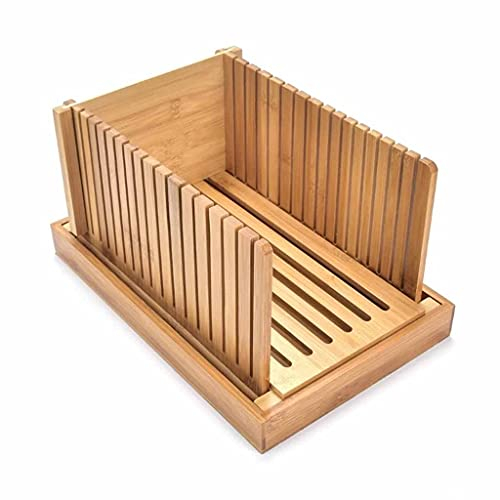 Foldable Bamboo Wood Bread Slicer Toast Bread Cutting Guide Slicer