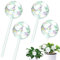 WENRERO 4 PCS Globe d'Arrosage Plante Verre Bulbes d'Arrosage pour Plante Ampoules d'Arrosage Boule d'Irrigation Dispositif d'Arrosage Automatique pour Fleurs Jardin Exterieur Interieur, Transparent