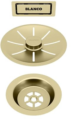 BLANCO Ablauf- und Überlaufset für Einzelbecken | satin gold