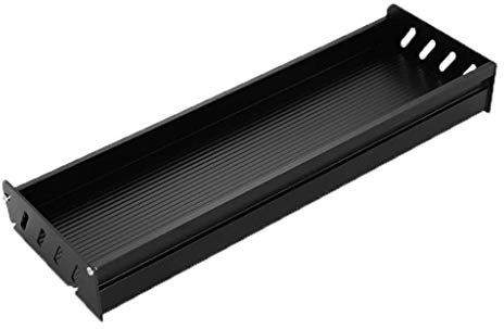 Badezimmerregal, Badewannen-Duschregal, Aluminium, schwarzes Badezimmer-Eckregal, Wandmontage, schwarzer Aluminium-Küchen-Aufbewahrungshalter (Größe: 60 cm)
