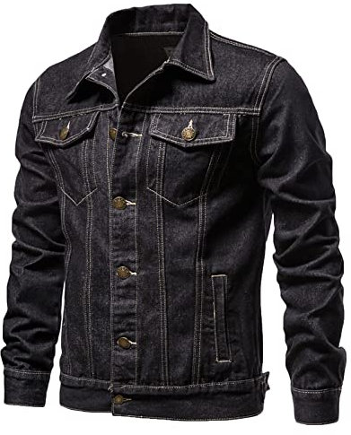 Veste De Travail pour Hommes Pardessus Homme Blouson Homme Casual Léger Veste Mi Saison Veste en Jean Décontractée Manteau Coupe-Vent Et Respirant Printemps Été Manteau d'automne pour Hommes