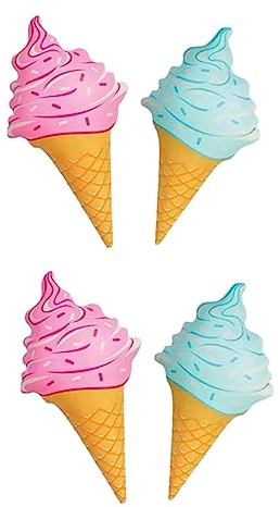 Gogogmee 4 Stück Spielzeug Eiscreme Spielzeuge Pool Schwimmt Schwimmbadzubehör Schwimmer Für Schwimmbecken Schwimmende Reihe Am Strand Schwimmendes Kind PVC Aufblasbar