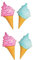 Gogogmee 4 Stück Spielzeug Eiscreme Spielzeuge Pool Schwimmt Schwimmbadzubehör Schwimmer Für Schwimmbecken Schwimmende Reihe Am Strand Schwimmendes Kind PVC Aufblasbar