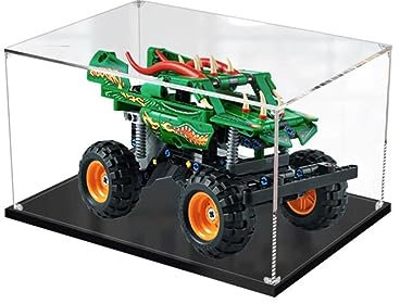 Acryl-Vitrine für Lego Technic Monster Jam Dragon 42149 – Vitrine, schützen und dekorieren Sie Ihre Meisterwerke mit staubdichter Aufbewahrung, Geschenke (2 mm, transparent)
