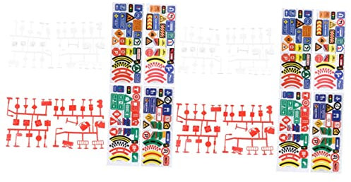 SOLUSTRE 224 Stk Aufkleber Für Straßenschilder Verkehrszeichenaufkleber Gehirn Spielzeug Straßenschild Spielzeug Lustige Aufkleber Für Verkehrswarnschild 28-teiliges Set Puzzle Vorschule