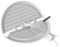 GRIGLIA PIEGHEVOLE IN PLASTICA Bianco D. 140 mm