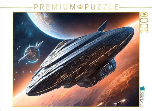 Puzzle · UFO auf der endlosen Reise durch Raum und Zeit | Raumschiffe und Ufos · 1000 Teile · Lege-Größe 64 × 48 cm · CALVENDO Puzzle