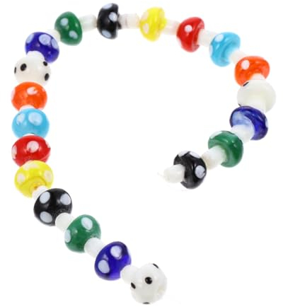 EXCEART 20st Pilzperlen Lose Perlen Perlenstickerei-kits Halskette Perlen Miniatur-pilzfigur Perle Nähen Lose Perle Mischfarbe Perlen Pilzzauber Micro Ohrringe Glas Kleinkind Gemüse