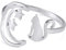 TEAMER Edelstahl niedlich Katze Ringe Mondsichel Stern Katze Ring Resizable Vollmond Katzen Ring Katzenliebhaber Schmuck für Frauen (Mondsichel Sternenkatze - Silber)
