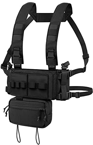KRYDEX GEAR MK3 Chest Rig with Drop Pouch Mag Pouch Insert Side Wing Pouches and H Harness