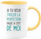 quotedazur - Mug Humour Si Tu Veux Frôler La Perfection Passe A Côté De Moi - Tasse Cadeau Humour - Jaune/Céramique