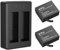 XTU MAX2 Action Cam Akku - 2 x 1550mAh Wiederaufladbarer Akku, Kompatibel mit Sportkamera XTU MAX2
