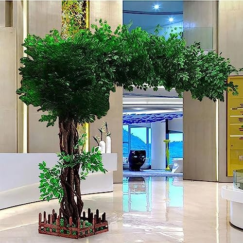 Alberi di banyan verdi artificiali densi di alta qualità Piante di simulazione Decorazione di interni Albero Hotel Soggiorno Matrimonio Hotel Centro commerciale Decorazione 2,3x1,5 m/7,5x4,9 piedi