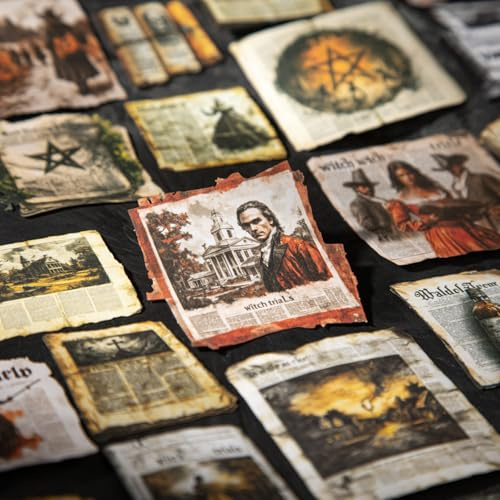 Scrapbook Stickers Zubehör,80pcs Gotic Reading Vintage Thema Sticker Fü Bullet Journaling,Fotoalben,DIY Scrapbooking(Newspaper Series)