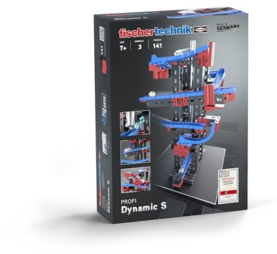 fischertechnik Kugelbahn Dynamic S 539175 – Konstruktionsspielzeug, Murmelbahn für Kinder ab 7 Jahren, blau