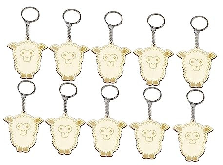 TINEASUR 10 Teiliges Set Aus Holz Kleine Tiere Schlüsselanhänger Cartoon Schlüsselanhänger Taschen Schlüsselanhänger Tiere Schlüsselanhänger Schlüsselanhänger Anhänger
