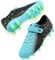LECYGNB Boys Football Boots Kids Girls Athletics Training Astro Turf Soccer Shoes Teenager Profession Competition Indoor Outdoor Sneakers Unisex Black Cyan UK 6