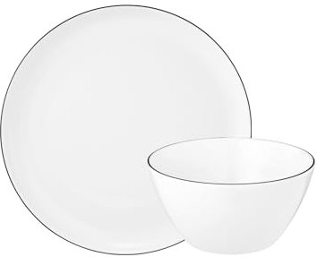 LIDO BLACK LINE FRÜHSTÜCKS-SET 2-TLG. - 1 SET - FRÜHSTÜCKSTELLER MÜSLISCHALE