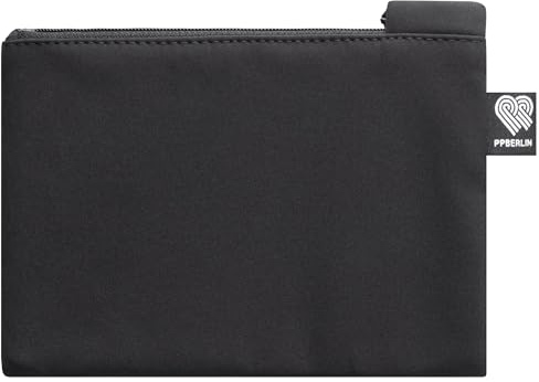 PP-Berlin Softshell Etui Medium Schwarz, auch als Geldbörse | Handgefertigt in Berlin, wasserabweisend, vegan, gefüttert