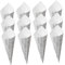 DIYEAH 1 Satz Papierbrunnen Jumbo-Cupcake-förmchen Lametta Fransen Runde Pailletten Teller Papiertüten Für Die Hochzeit Hochzeitsumschläge Glitzerpapier Gewebe Zapfen Platte Weiß 50 Stück
