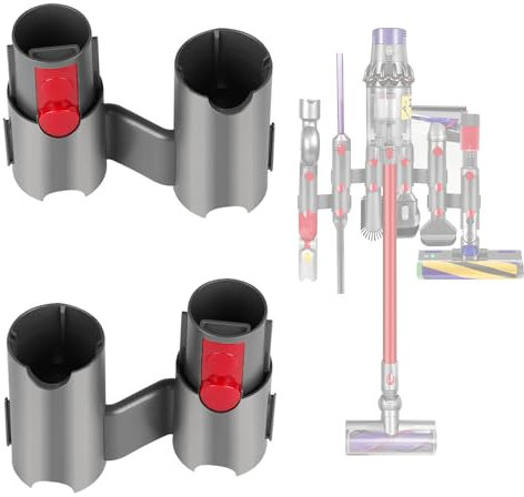 URHELP 2 Stück Zubehör Halterung für Dyson V7 V8 V10 V11 V15, wandhalterung aufbewahrung für Dyson, Dockingstation Wandhalterung Befestigungen