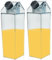 Botellas de agua de cartón de leche de 2 piezas 500 ml de diy a prueba de fugas de leche transparente recipiente de cartón reutilizable con apertura de doble apertura portátil resistente a la botella
