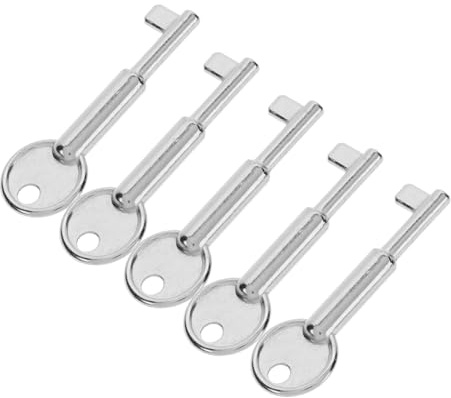 SAFIGLE 5 Stück Teiliges Ersatz Not aus Schalter Schlüssel aus Metall Robust und Langlebig Passend für Notfallknopf Taster Feuerwehralarm Praktisches Werkzeug zum Zurücksetzen