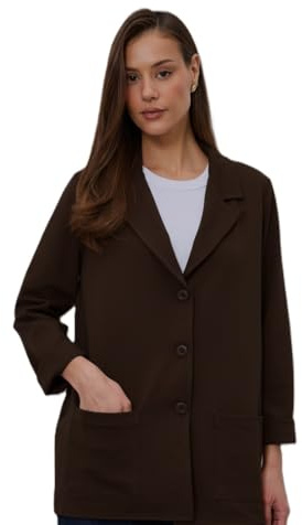 Ballandoro Blazer Donna Elegante Lungo - Giacca Curvy | per Completo Cerimonia, Made in Italy, Cardigan Taglie Forti Elasticizzato senza Fodera Felpa, Tailleur Oversize con Tasche