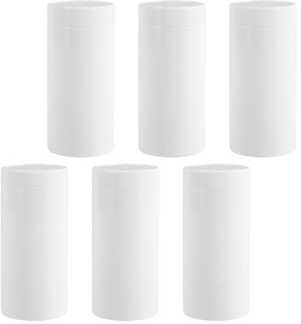 TOVINANNA 6 Stück Leere Deodorant Behälter aus As und Pp Kunststoff mit 15 Ml Fassungsvermögen Nachfüllbare Kleine Plastikflaschen mit Deckel für Outdoor Aktivitäten und Tägliche Nutzung