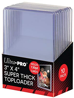 Ultra Pro 82327 3 x 4 Clear Super Thick 130PT Toploaders (10ct)