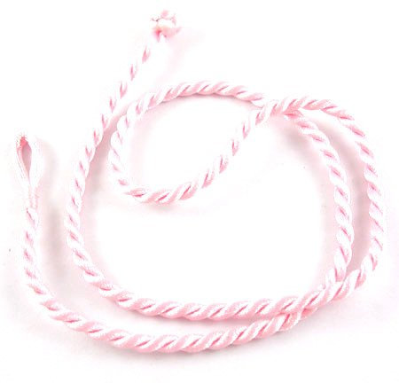 18 Inch Pink Twisted Silk Cord Necklace Thong for Pendants