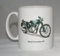 Motorbike Mug. Velocette Thruxton Venom and Tank Badge Illustrations.