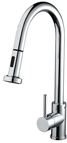 Bristan APR PULLSNK C Apricot Professional Kitchen Sink Mixer Tap with Pull Out Hose and Spray Function, Chrome, Silver