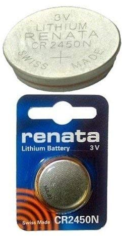 Renata, 2 batterie a bottone al litio originali, CR2450N da 540 mAh e 3 V, per orologio