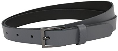 Vascavi Ledergürtel echt Leder, Made in Germany, 2 cm breit und ca. 0.25 cm stark, Gürtel, Hüftgürtel, Jeansgürtel, (90 cm Gesamtlänge 100 cm, Grau)