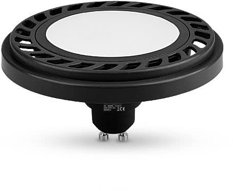 LED ES111 GU10, LED AR111 GU10 9W 230V LED Lampe, LED Strahler 9W 800LM Milchig Warmweiß 220-240V (Schwarz WW)