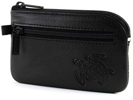 oxmox Schlüsseletui Leder Leather Keyholder Turtle Embossed Black
