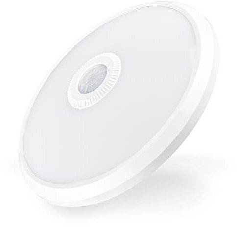 Popp® Plafón LED con Sensor de movimientos por Infrarrojos IP20 16W Luz Neutra 4000K 1150Lumen, SMD2835 interior,exterior,pasillos,cocinas,garaje ref:SM-11B (Pack 1 unidad)